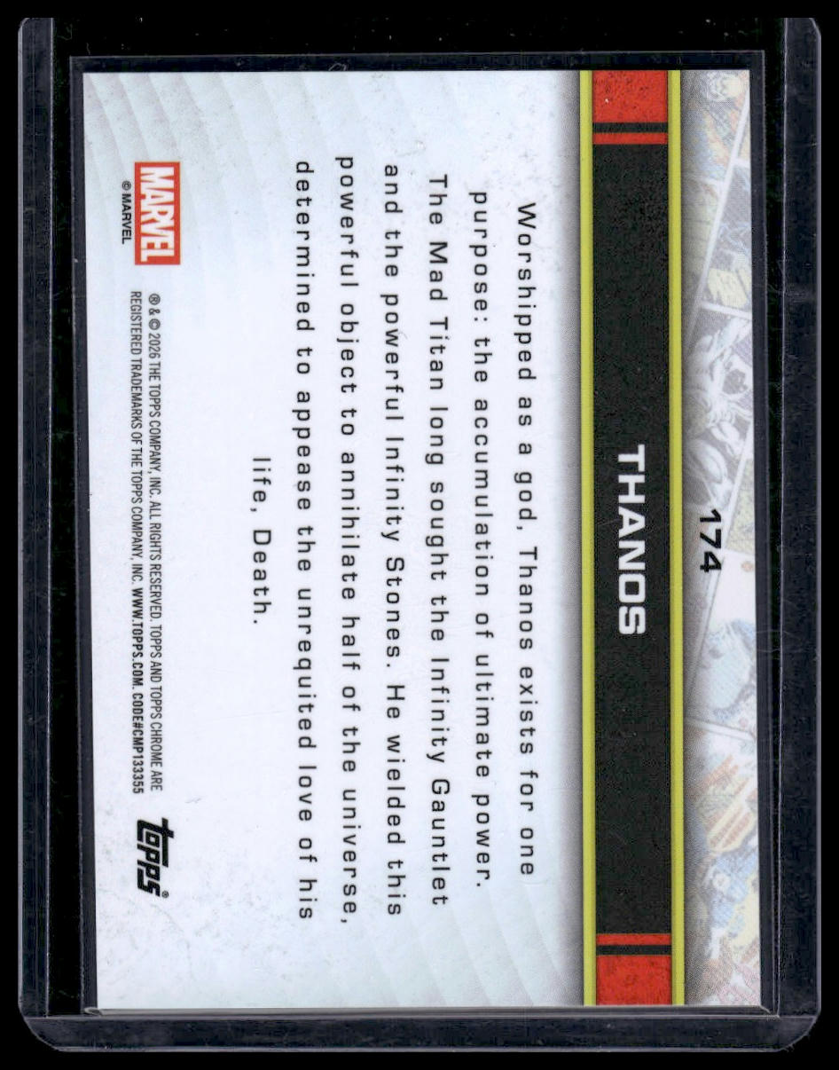 2026 Topps Chrome Marvel Comics #174 Thanos