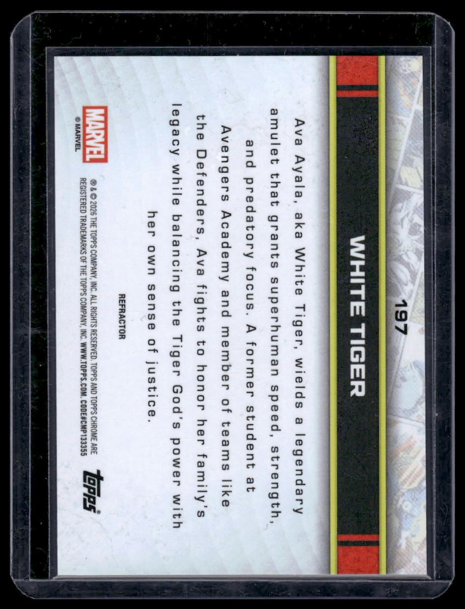 2026 Topps Chrome Marvel Comics #197 White Tiger Refractor