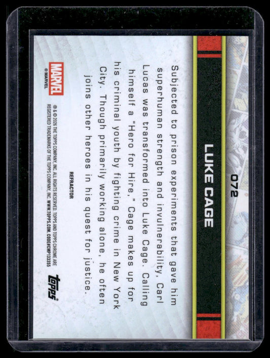 2026 Topps Chrome Marvel Comics #072 Luke Cage Refractor