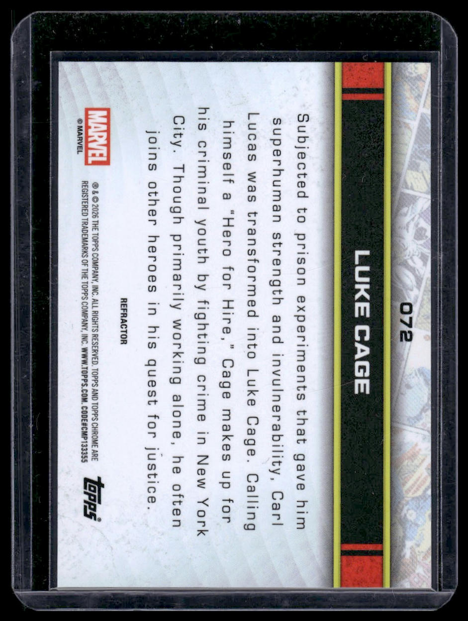 2026 Topps Chrome Marvel Comics #072 Luke Cage Refractor