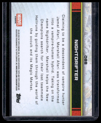 2026 Topps Chrome Marvel Comics #088 Nightdrifter