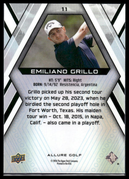 2026 Upper Deck Allure #11 Emiliano Grillo