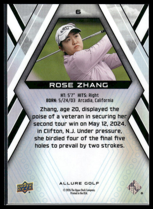 2026 Upper Deck Allure #6 Rose Zhang