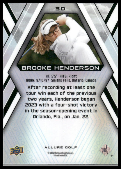 2026 Upper Deck Allure #30 Brooke Henderson