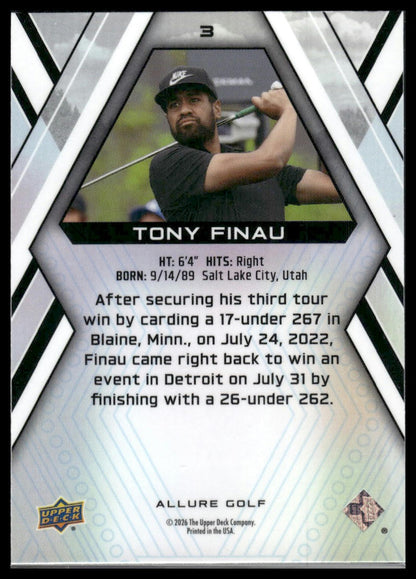 2026 Upper Deck Allure #3 Tony Finau