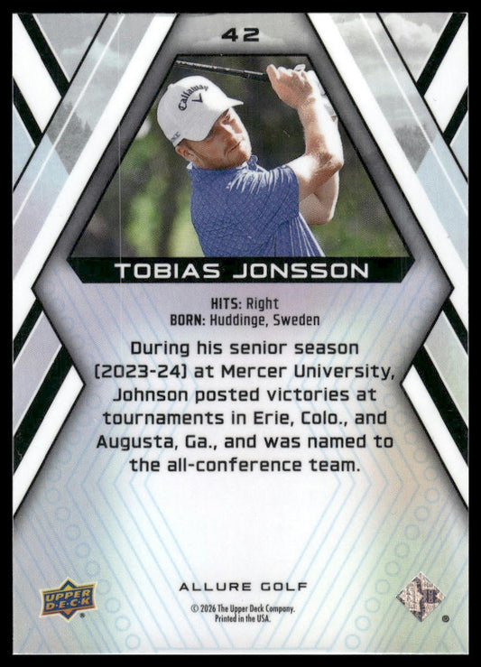 2026 Upper Deck Allure #42 Tobias Jonsson