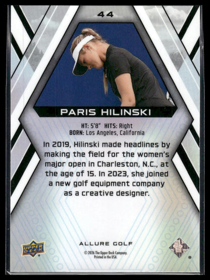 2026 Upper Deck Allure #44 Paris Hilinski