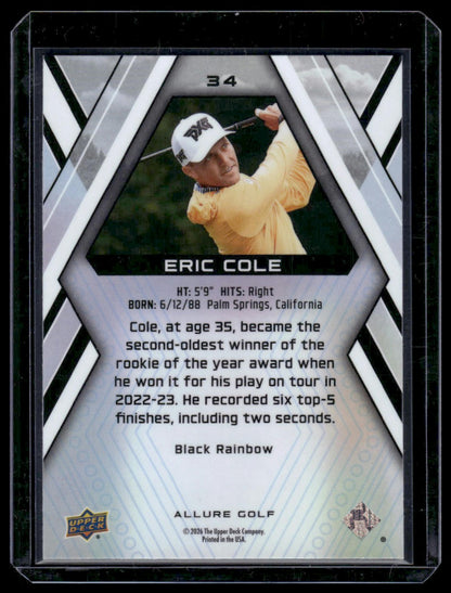 2026 Upper Deck Allure #34 Eric Cole Black Rainbow