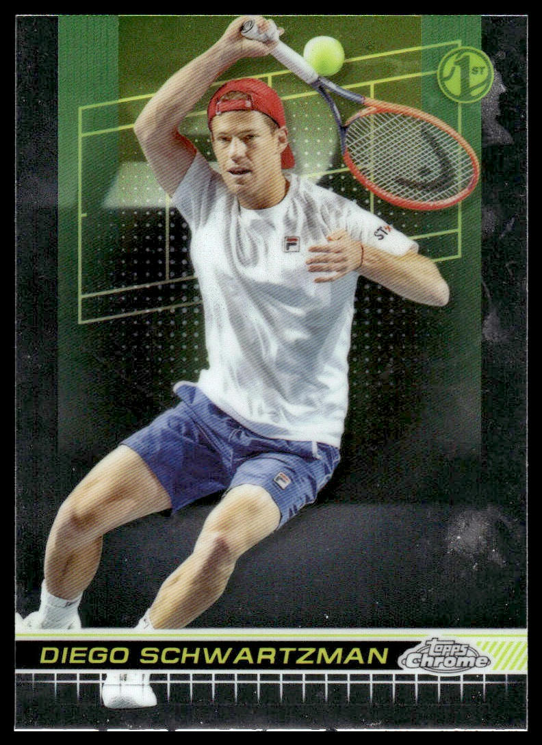 2024 Topps Chrome #124 Diego Schwartzman Blue Refractor #/250