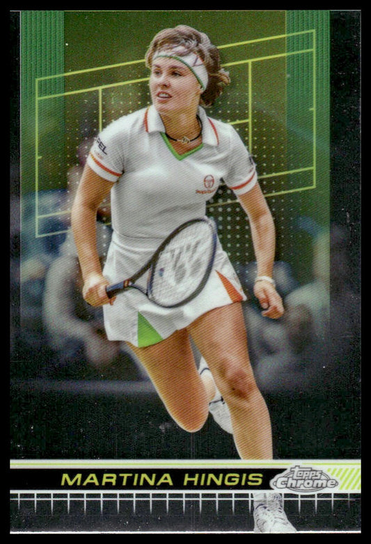 2024 Topps Chrome #152 Martina Hingis Purple/Green Refractor #/150