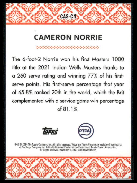 2024 Topps Chrome #CAS-CN Cameron Norrie Aces