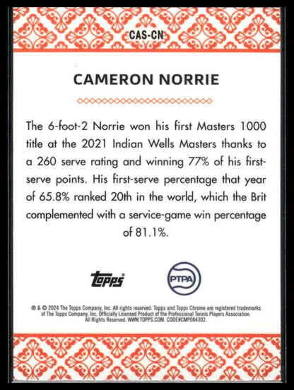 2024 Topps Chrome #CAS-CN Cameron Norrie Aces