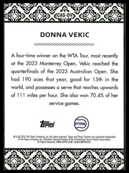 2024 Topps Chrome #CAS-DV Donna Vekic Aces
