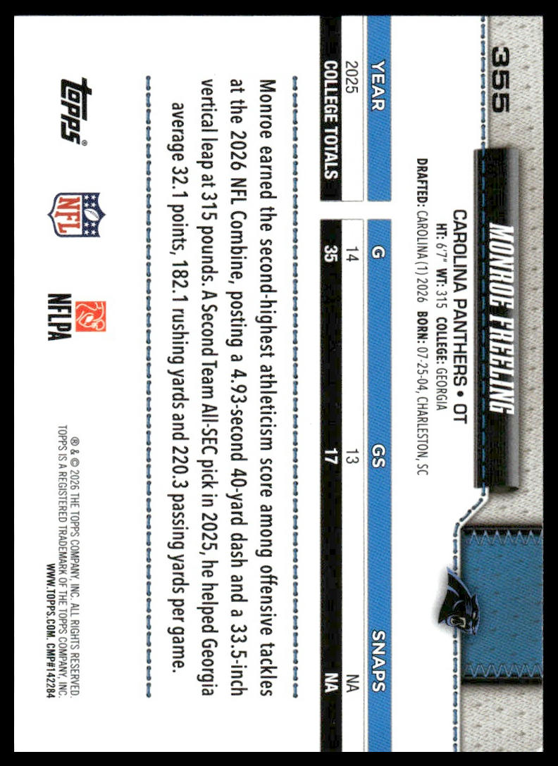 2026 Topps Flagship #355 Monroe Freeling