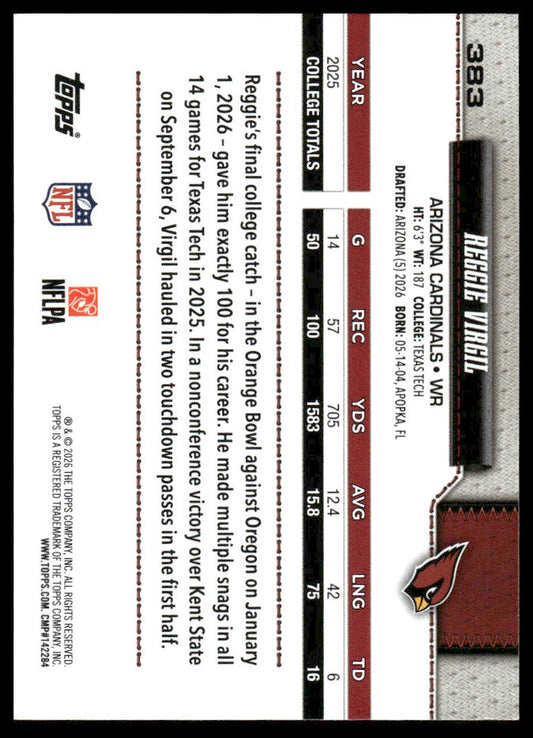 2026 Topps Flagship #383 Reggie Virgil