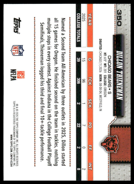 2026 Topps Flagship #350 Dillon Thieneman