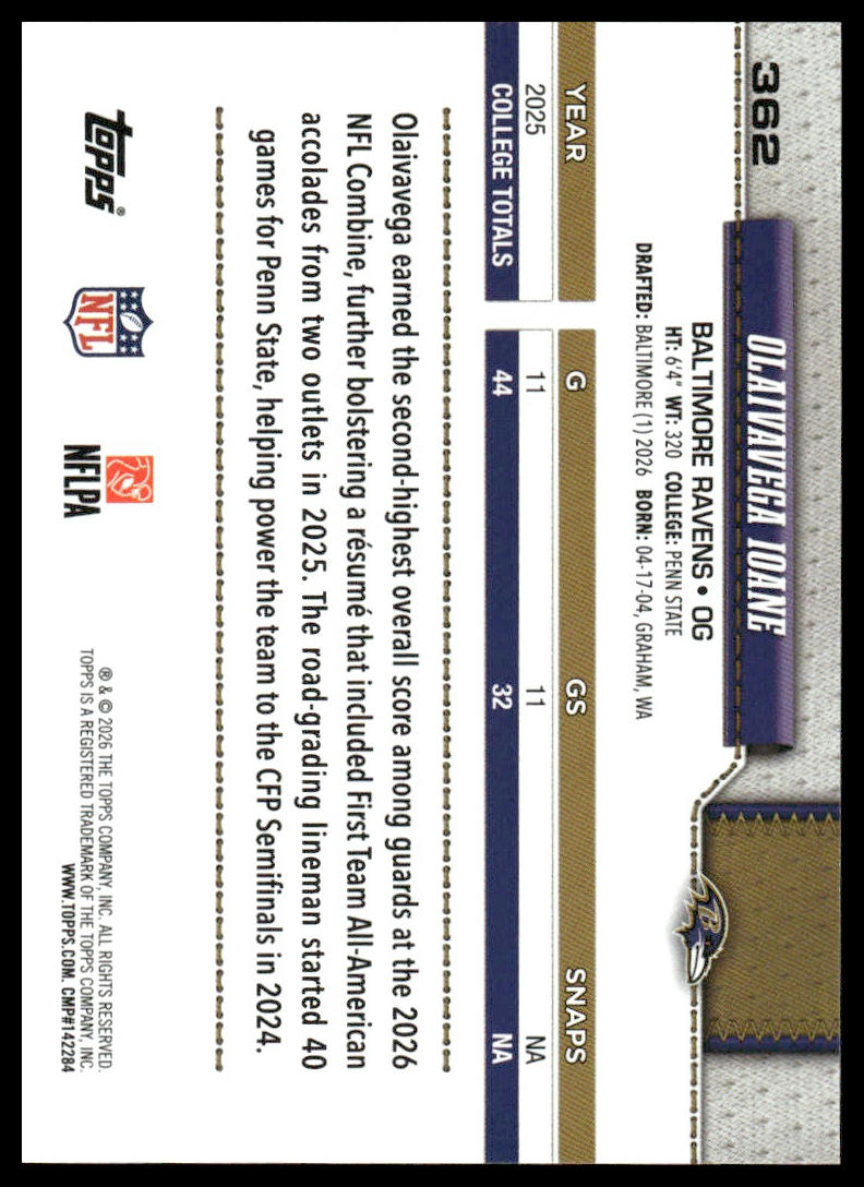 2026 Topps Flagship #362 Olaivavega Ioane
