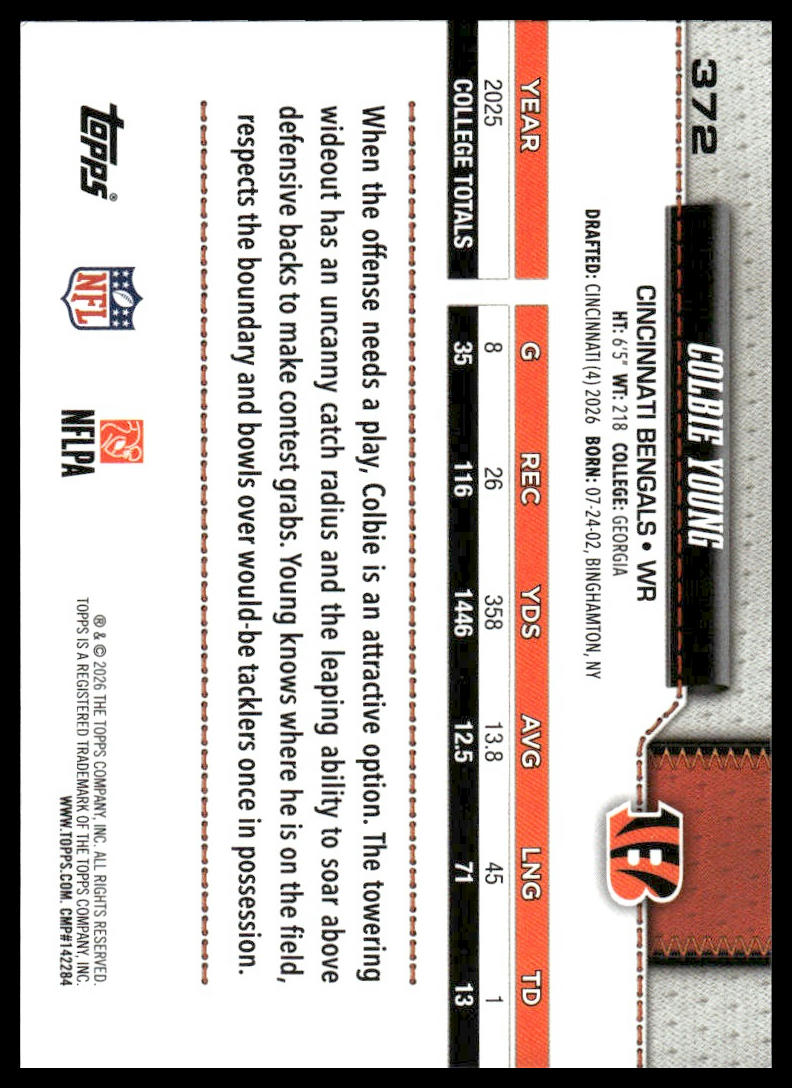 2026 Topps Flagship #372 Colbie Young