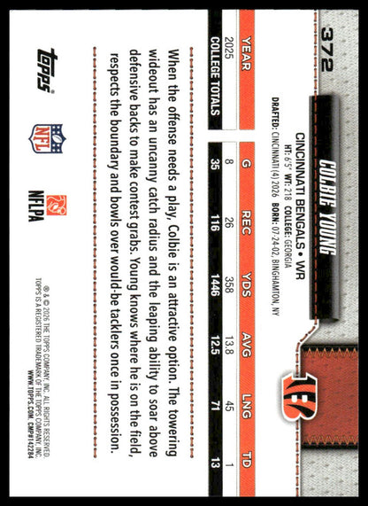 2026 Topps Flagship #372 Colbie Young