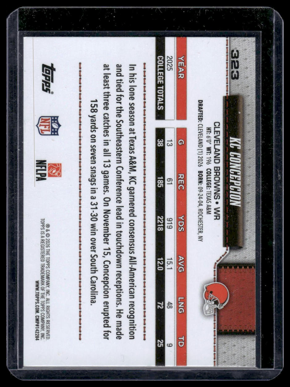 2026 Topps Flagship #323 KC Concepcion