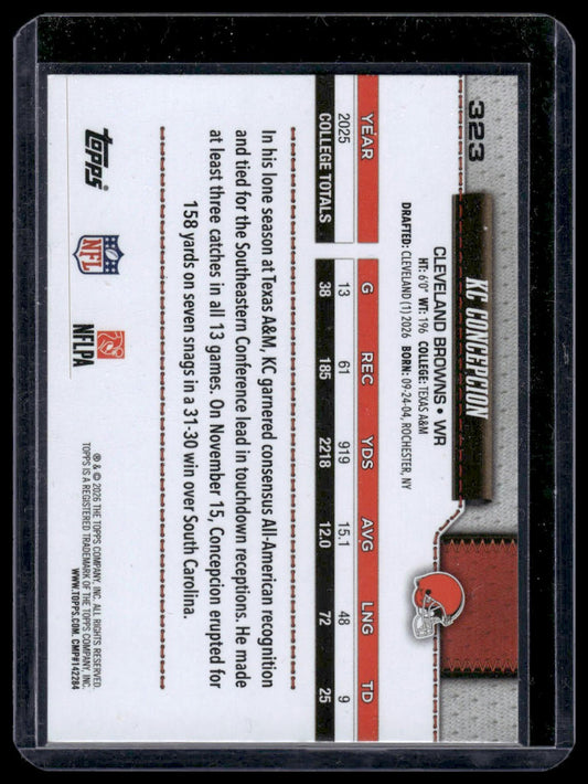 2026 Topps Flagship #323 KC Concepcion