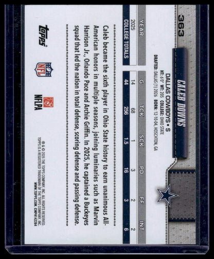 2026 Topps Football #363 Caleb Downs