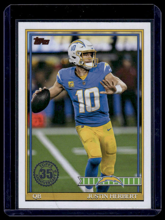 2026 Topps Flagship #91TF-16 Justin Herbert 1991 Topps Football