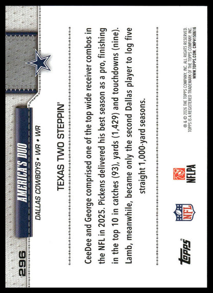 2026 Topps Football #296 America's Duo Combo