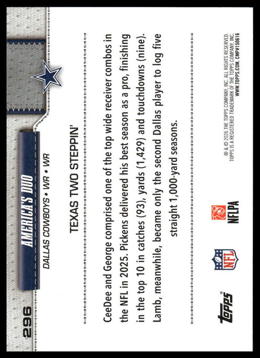 2026 Topps Football #296 America's Duo Combo