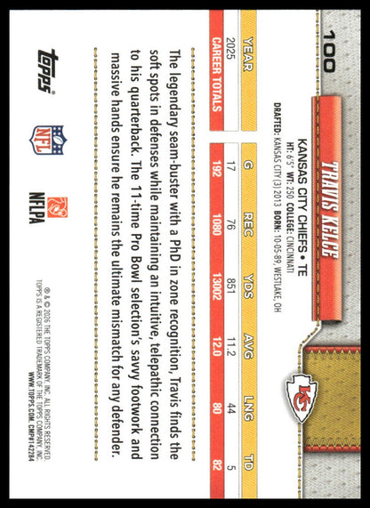 2026 Topps Football #100 Travis Kelce