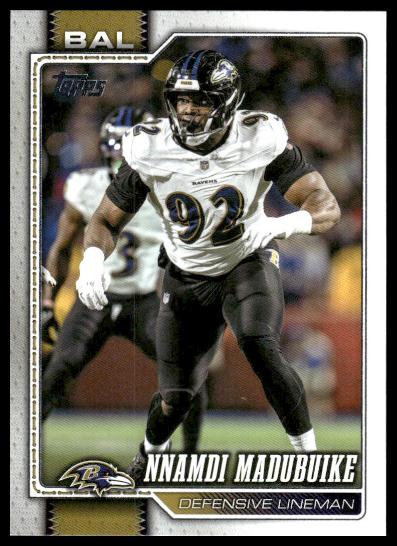 2026 Topps Football #205 Nnamdi Madubuike