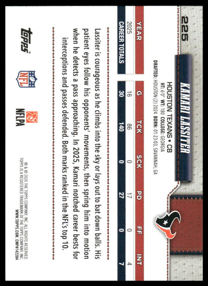 2026 Topps Football #225 Kamari Lassiter