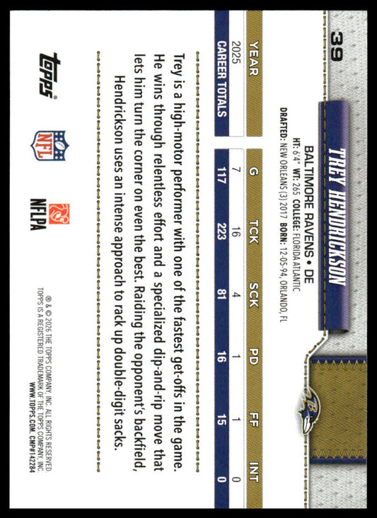 2026 Topps Football #39 Trey Hendrickson