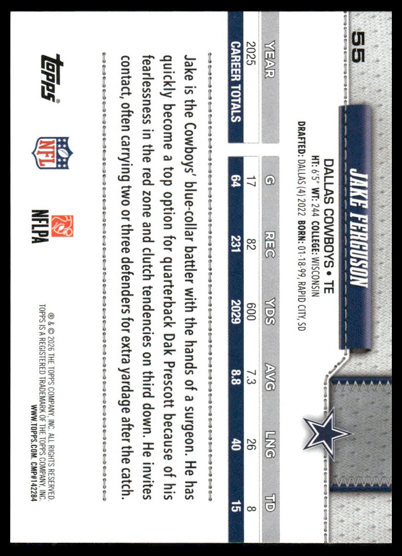 2026 Topps Flagship #55 Jake Ferguson