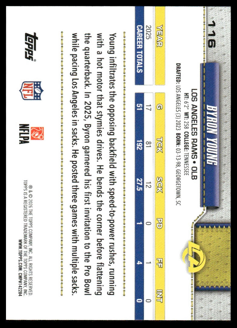 2026 Topps Football #116 Byron Young