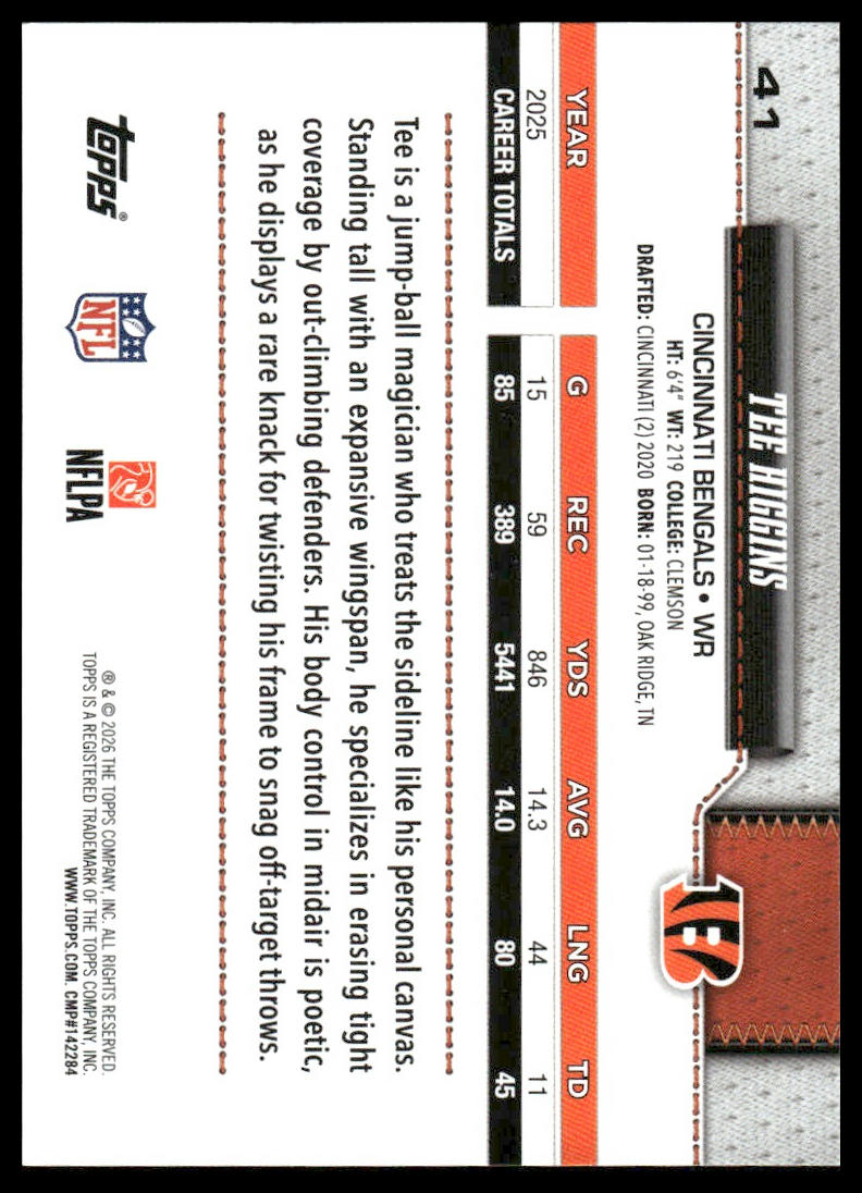 2026 Topps Football #41 Tee Higgins