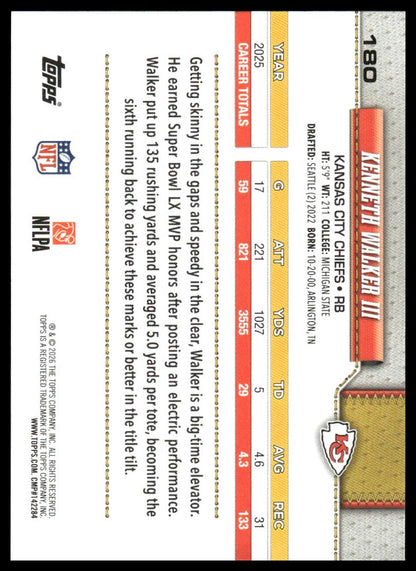 2026 Topps Flagship #180 Kenneth Walker III