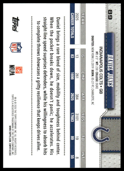 2026 Topps Football #89 Daniel Jones