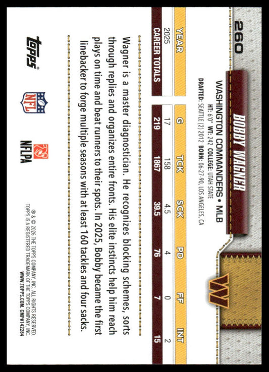 2026 Topps Flagship #260 Bobby Wagner