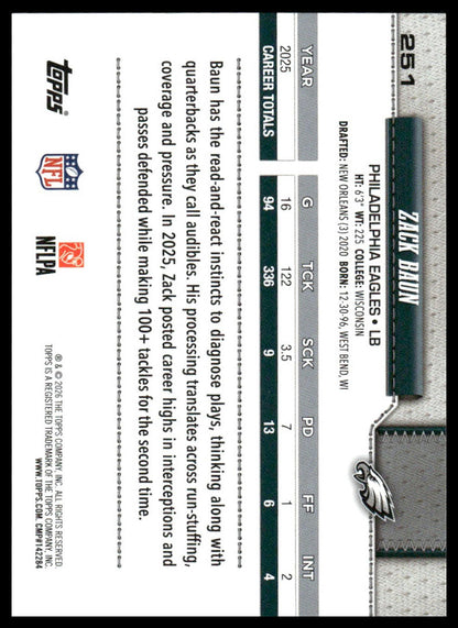 2026 Topps Flagship #251 Zack Baun