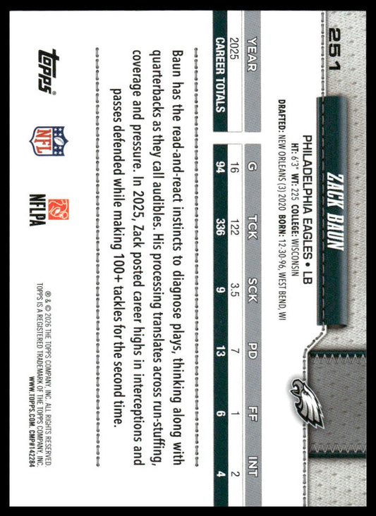 2026 Topps Flagship #251 Zack Baun