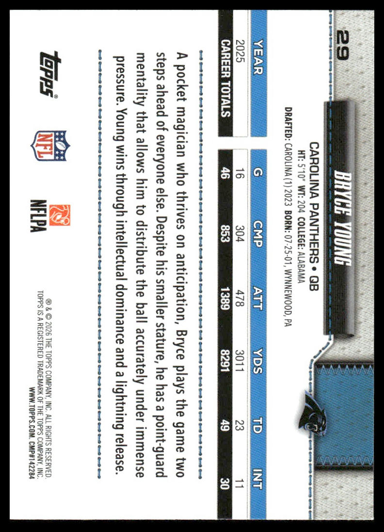 2026 Topps Football #29 Bryce Young