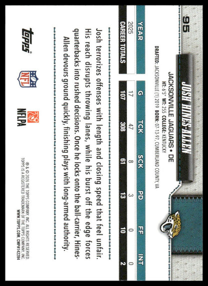 2026 Topps Flagship #95 Josh Hines-Allen