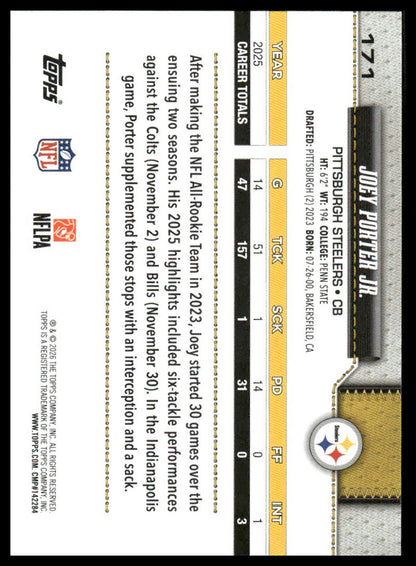 2026 Topps Flagship #171 Joey Porter Jr.