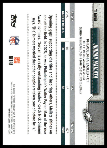 2026 Topps Flagship #166 Jordan Mailata