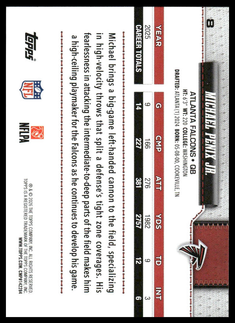 2026 Topps Football #8 Michael Penix Jr.