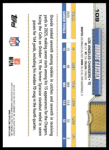 2026 Topps Flagship #109 Oronde Gadsden