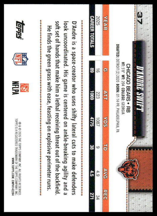 2026 Topps Football #37 D'Andre Swift