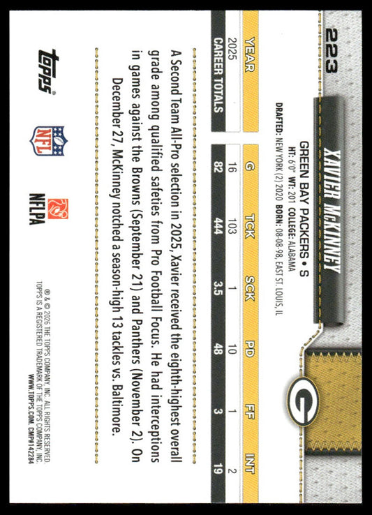 2026 Topps Flagship #223 Xavier McKinney