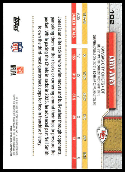 2026 Topps Football #102 Chris Jones